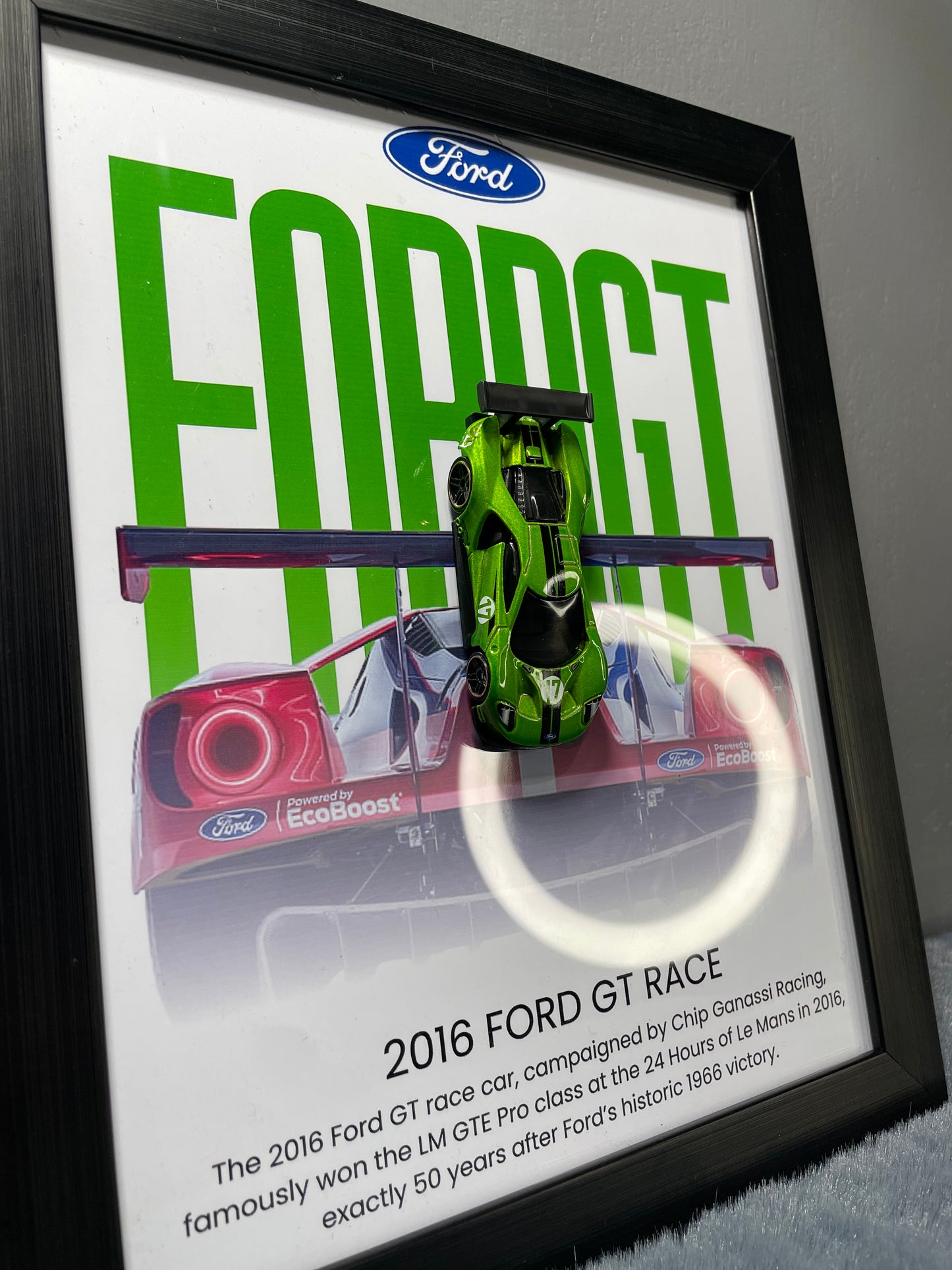 FORD GT Race 2016 | Hotwheels Frame | Car Scale - 1:64 | Cars Wall Art