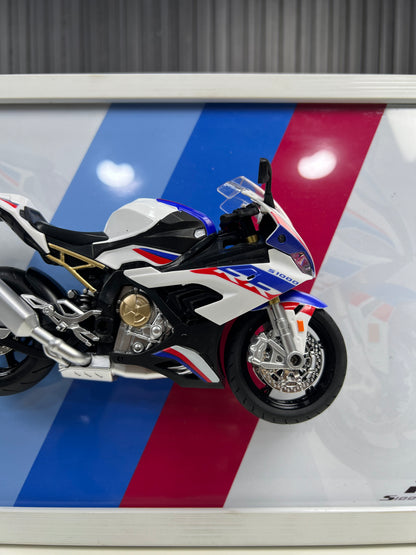 BMW S1000 RR | Bike Scale 1:12 | 3D Diecast Frame | Bikes Wall Art