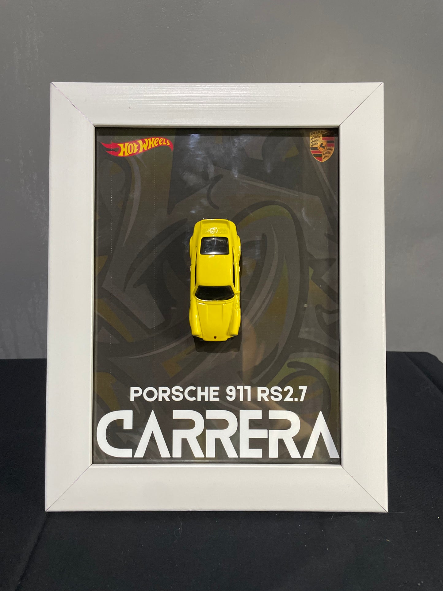 Porsche Carrera RS 2.7 - Hot Wheels | 3D Diecast Frame | Cars Wall Art