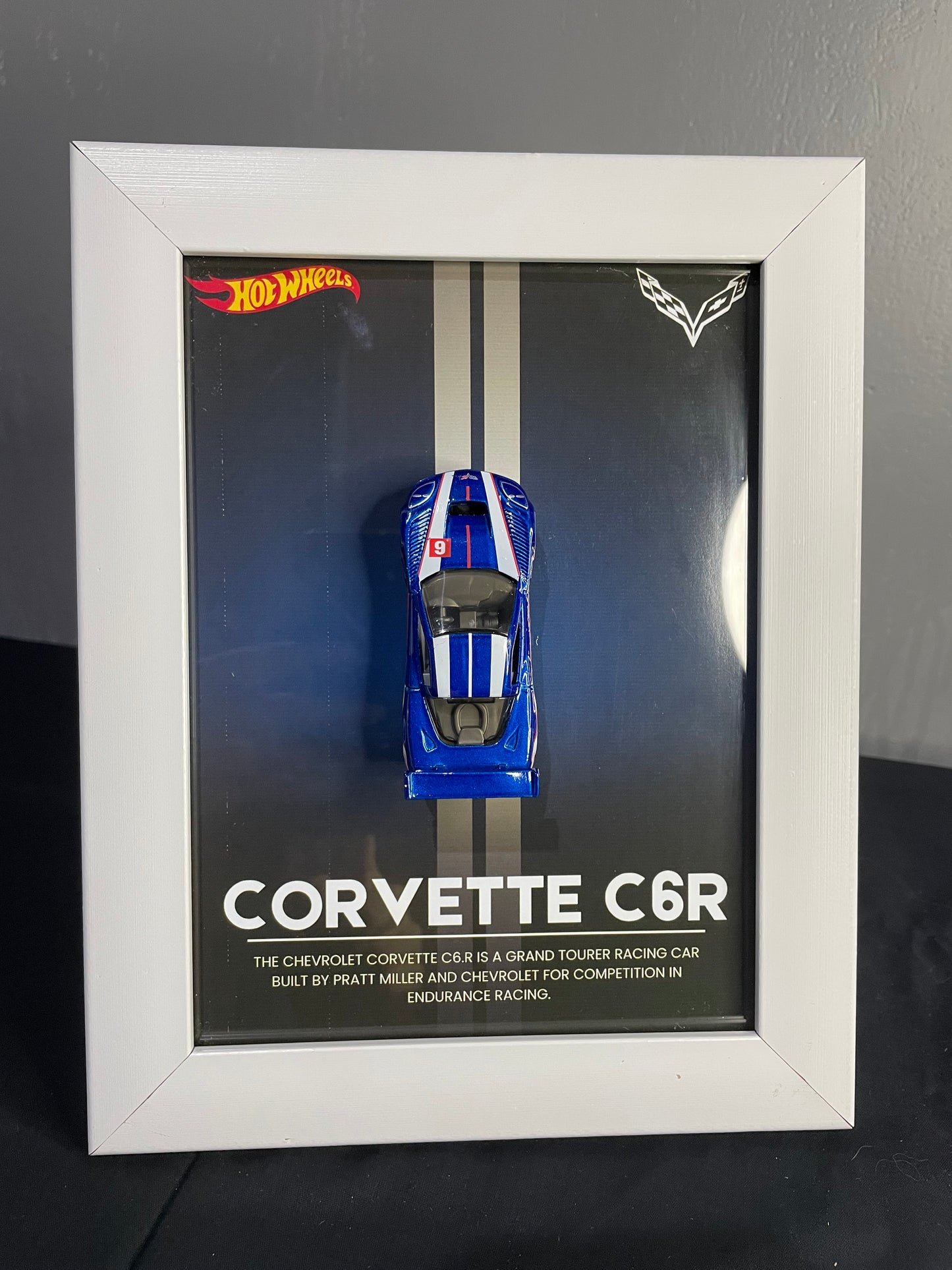 Corvette C6R - Hot Wheels | 3D Diecast Frame | Cars Wall Art