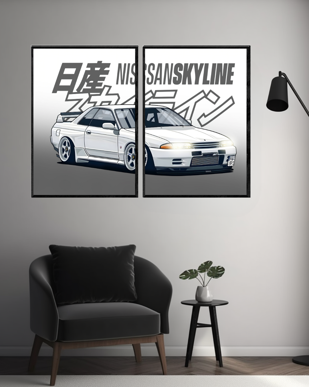 Skyline GT-R R34 | 2 - Panel Wall Art | Cars Wall Art