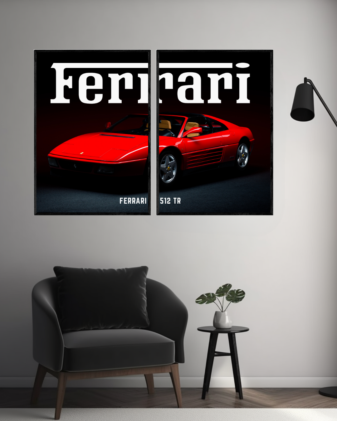 Ferrari 512 TR | 2 - Panel Wall Art | Cars Wall Art