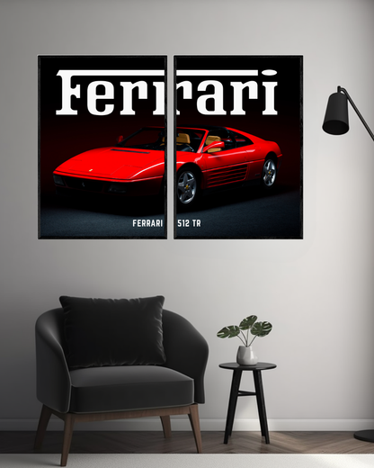 Ferrari 512 TR | 2 - Panel Wall Art | Cars Wall Art
