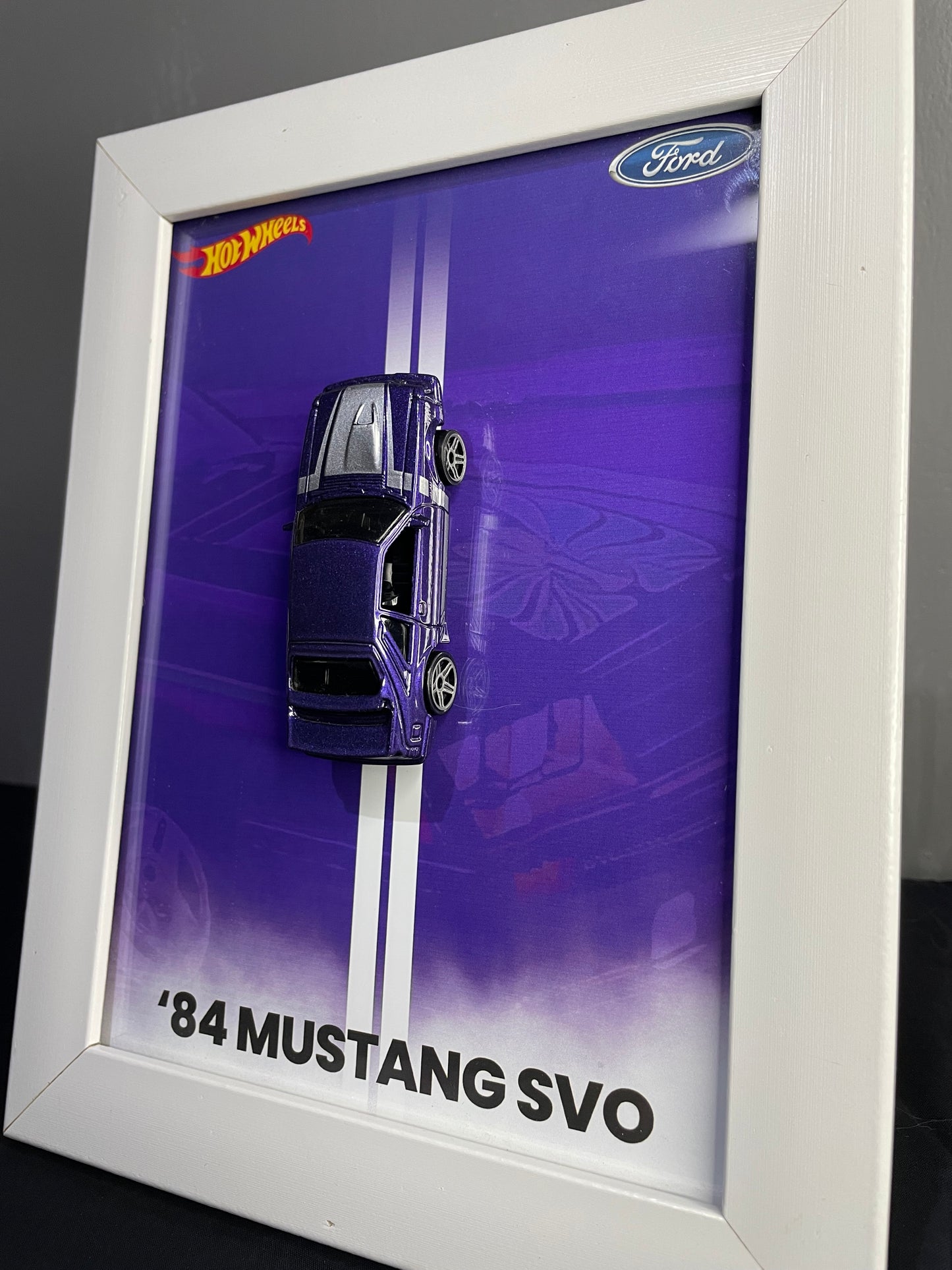 '84 Mustang SVO - Hot Wheels | 3D Diecast Frame | Cars Wall Art