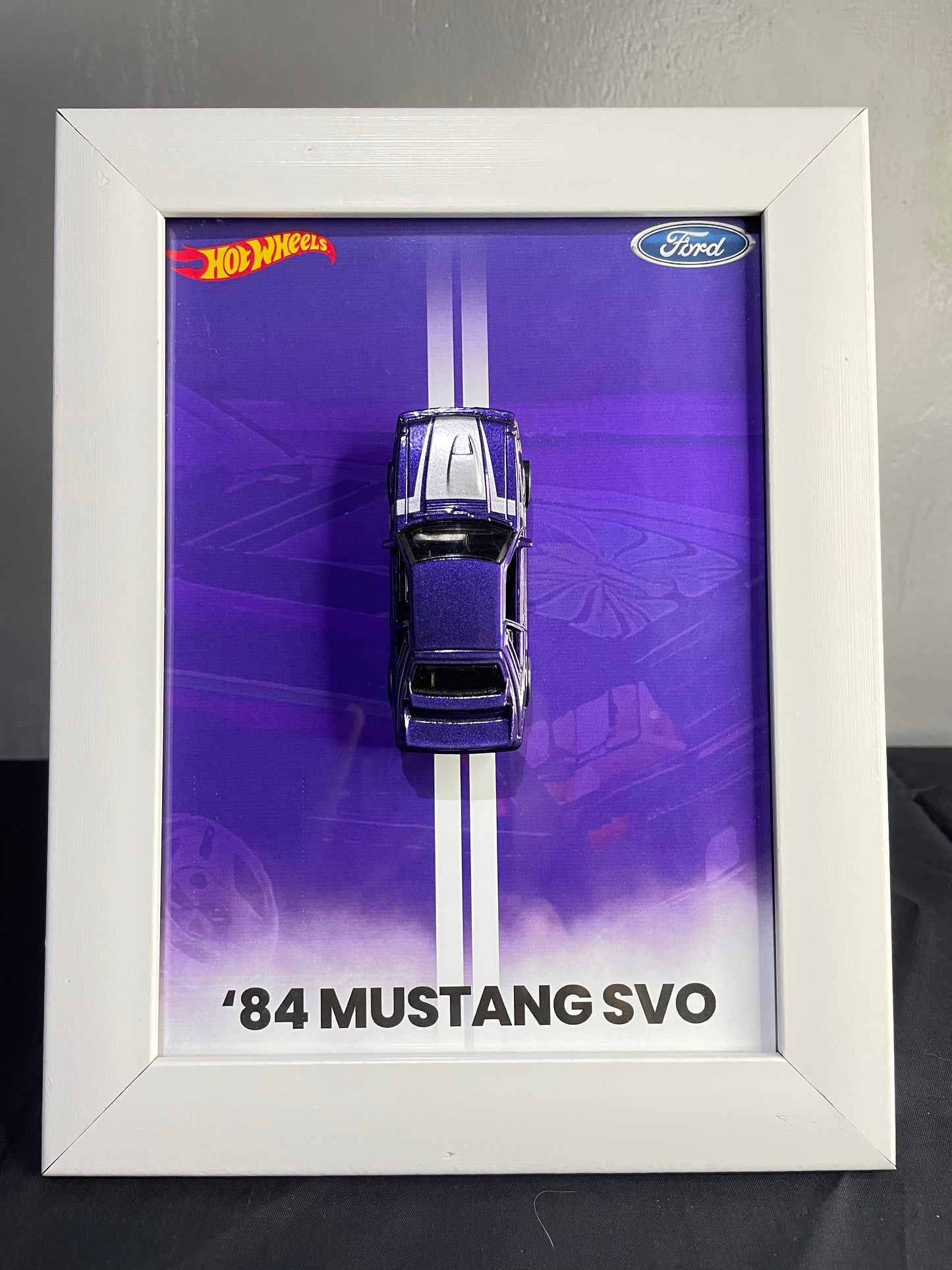 '84 Mustang SVO - Hot Wheels | 3D Diecast Frame | Cars Wall Art
