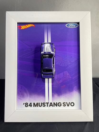 '84 Mustang SVO - Hot Wheels | 3D Diecast Frame | Cars Wall Art