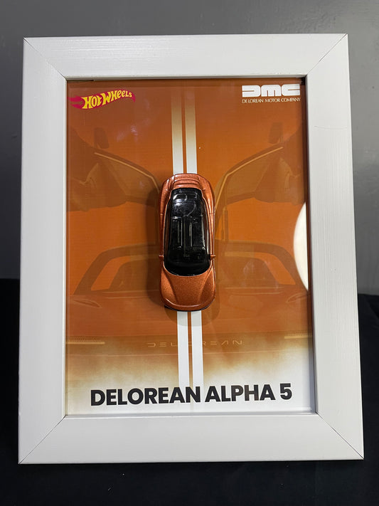 Delorean Alpha 5 - Hot Wheels | 3D Diecast Frame | Cars Wall Art