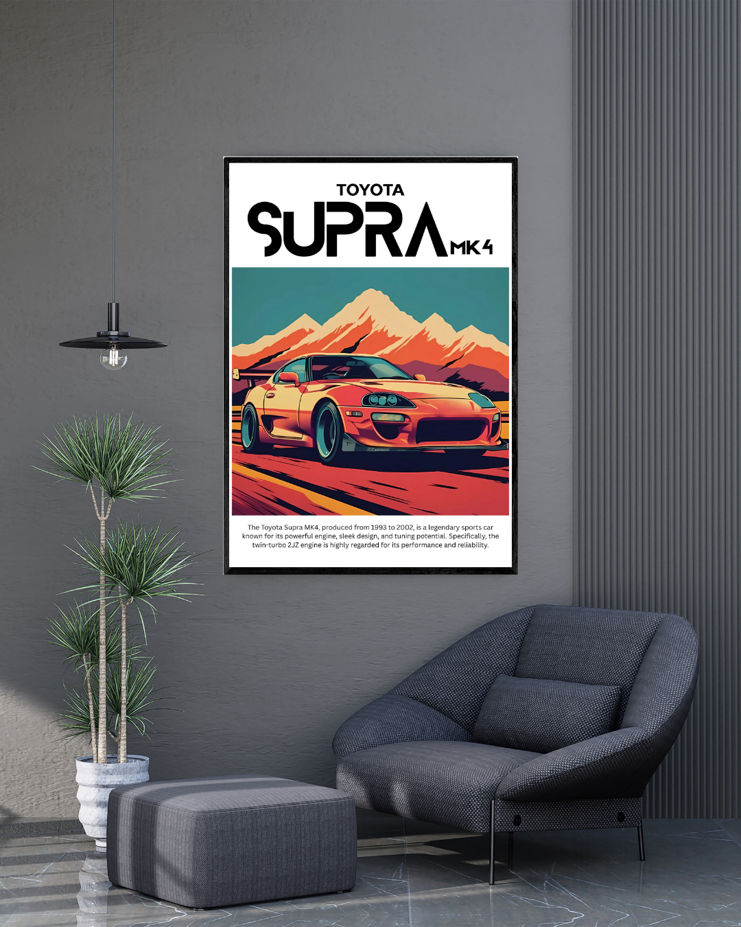 Toyota Supra MK4 | With Specs | Cars Wall Art