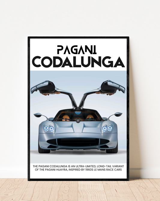 Pagani Codalunga | With Specs | Cars Wall Art