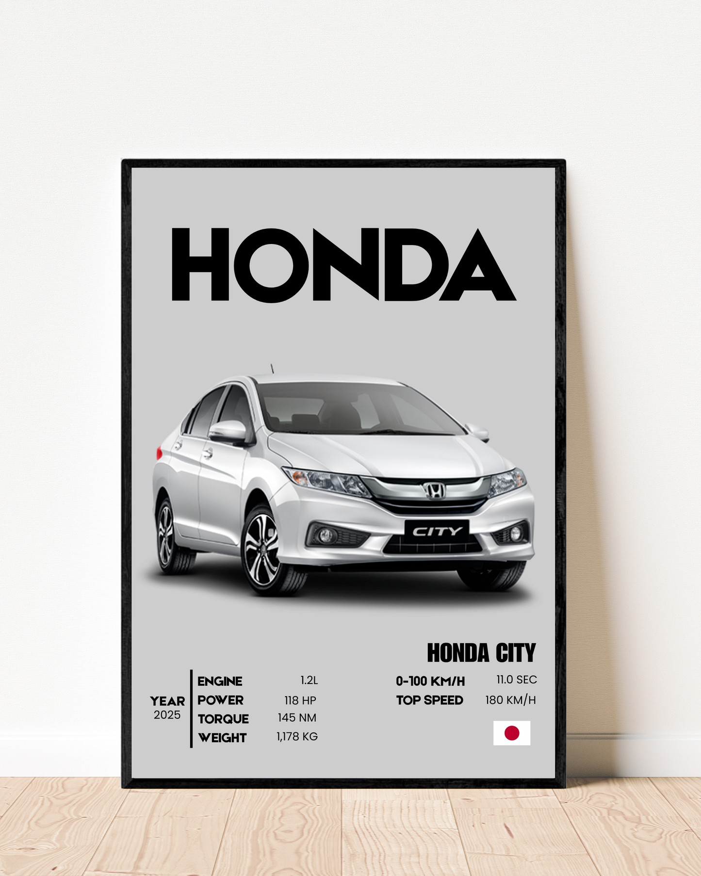 Honda City | With Specs | Cars Wall Art