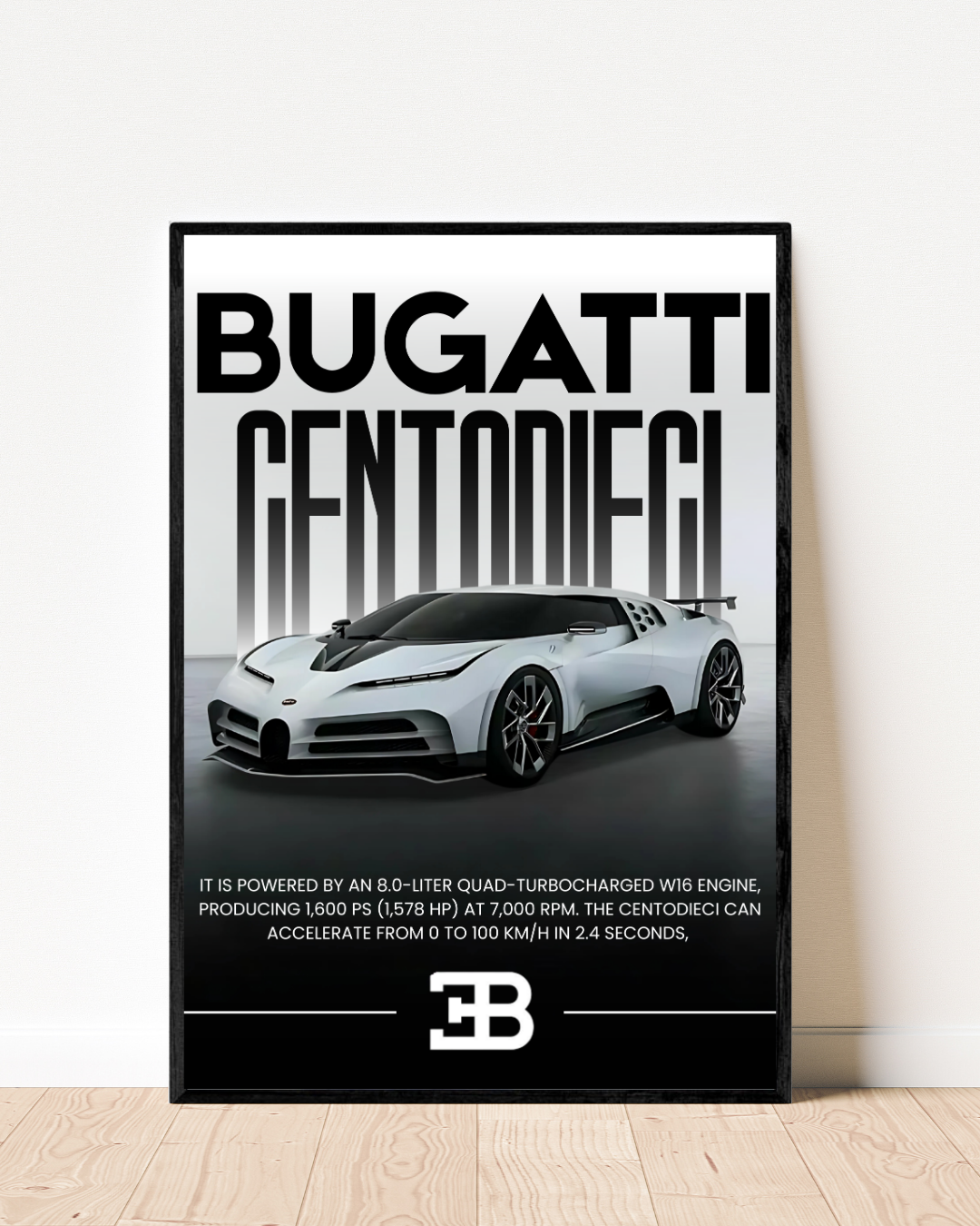 Bugatti Centodieci | With Specs | Cars Wall Art