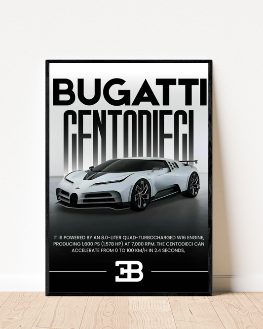 Bugatti Centodieci | With Specs | Cars Wall Art