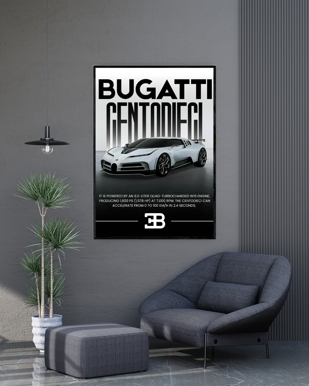 Bugatti Centodieci | With Specs | Cars Wall Art
