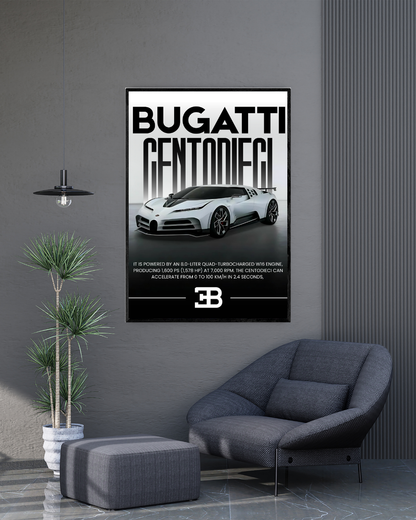 Bugatti Centodieci | With Specs | Cars Wall Art