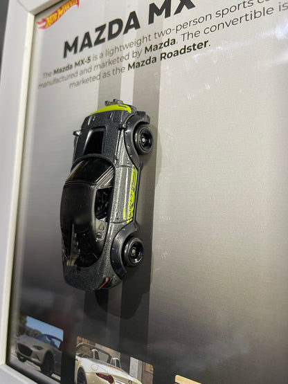 Mazda MX-5 - Hot Wheels | 3D Diecast Frame | Cars Wall Art