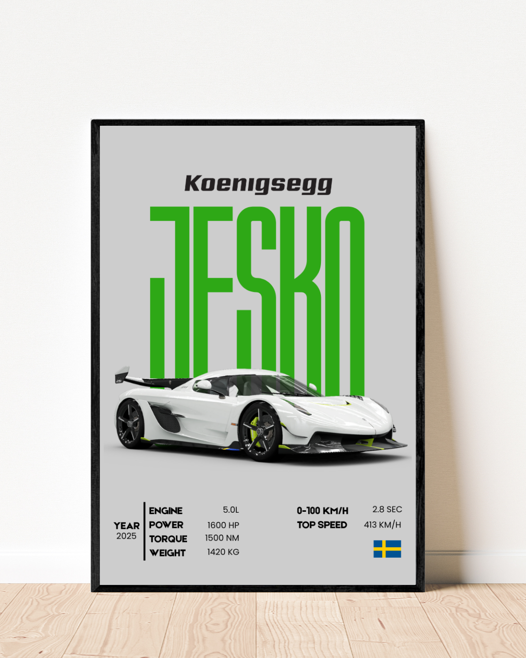 Koenigsegg Jesko | With Specs | Cars Wall Art