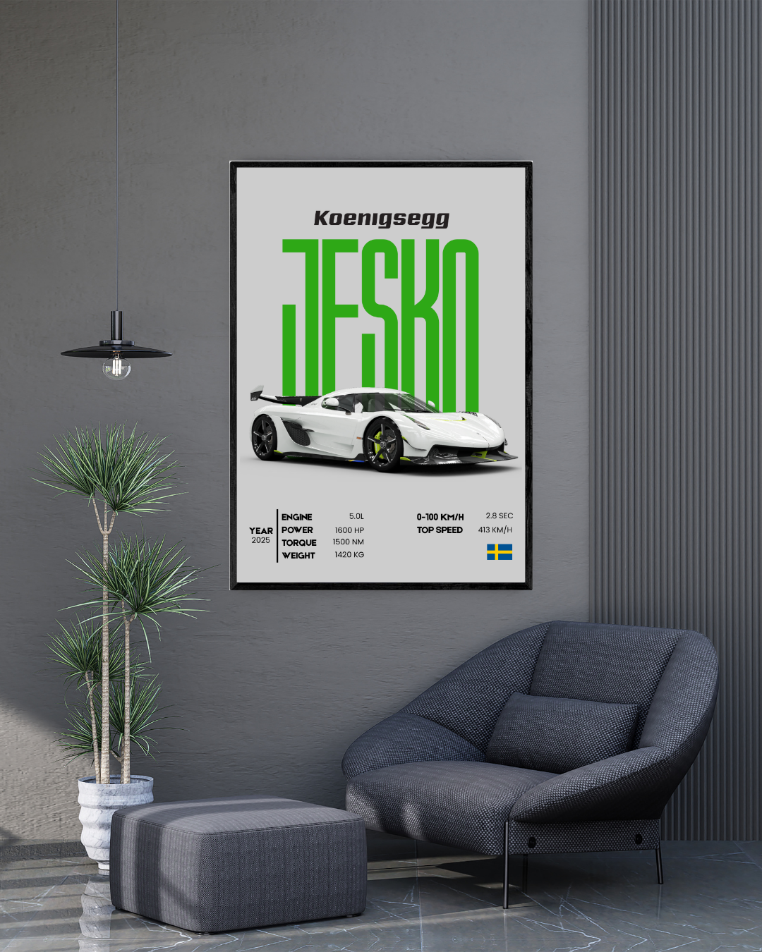 Koenigsegg Jesko | With Specs | Cars Wall Art