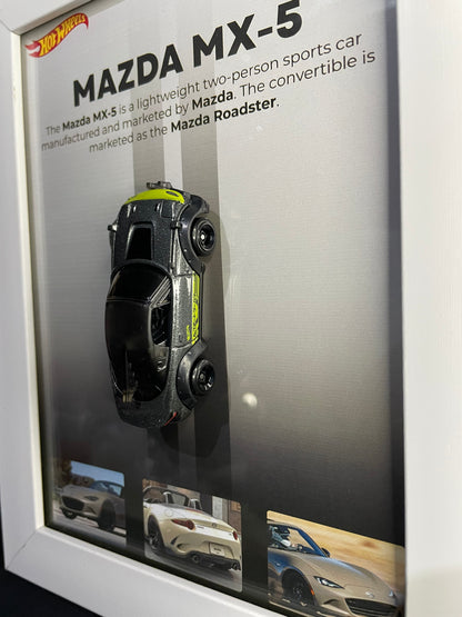 Mazda MX-5 - Hot Wheels | 3D Diecast Frame | Cars Wall Art