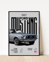 FORD Mustang - 1967 | With Specs | Cars Wall Art