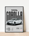 Toyota Corolla | With Specs | Cars Wall Art