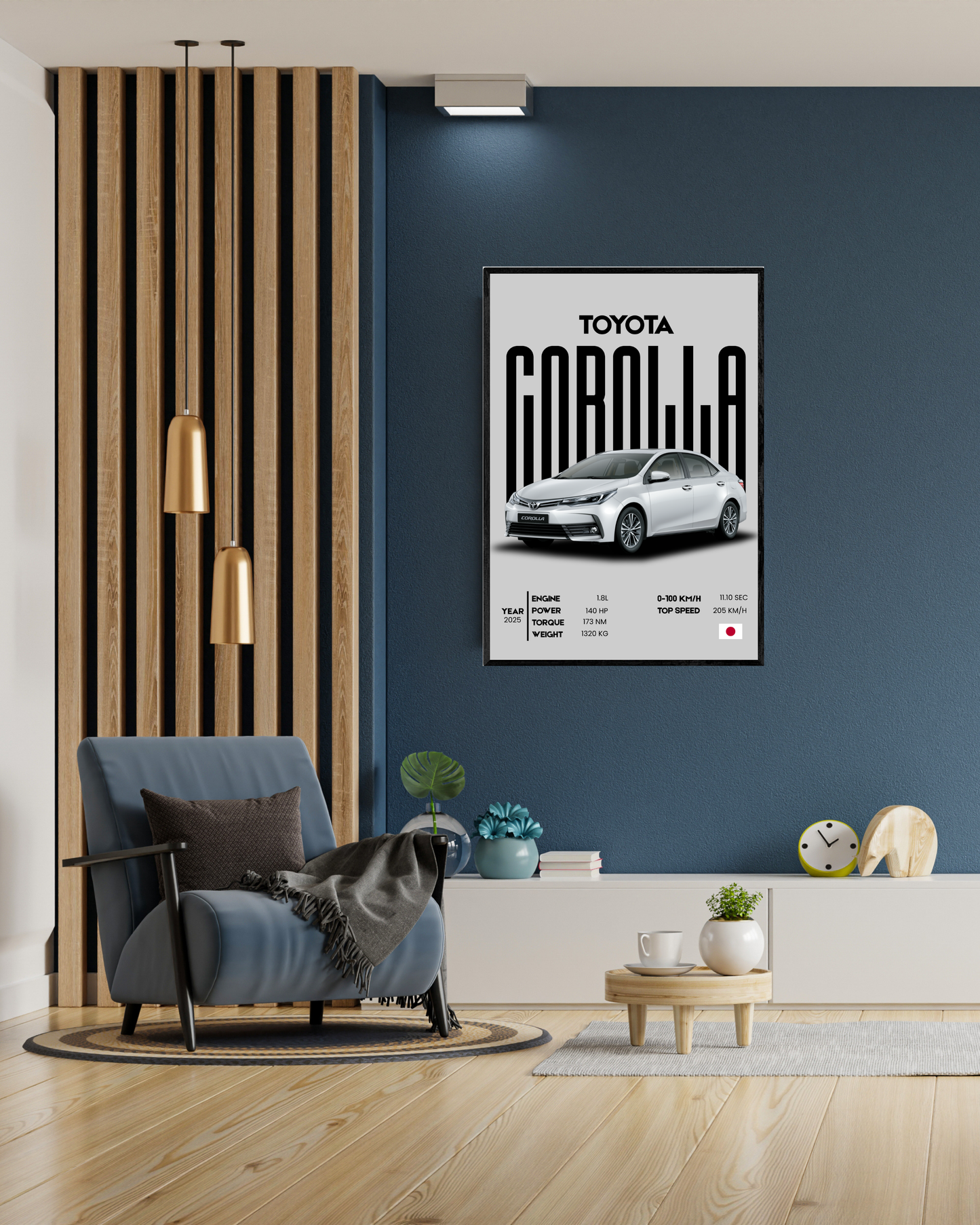 Toyota Corolla | With Specs | Cars Wall Art