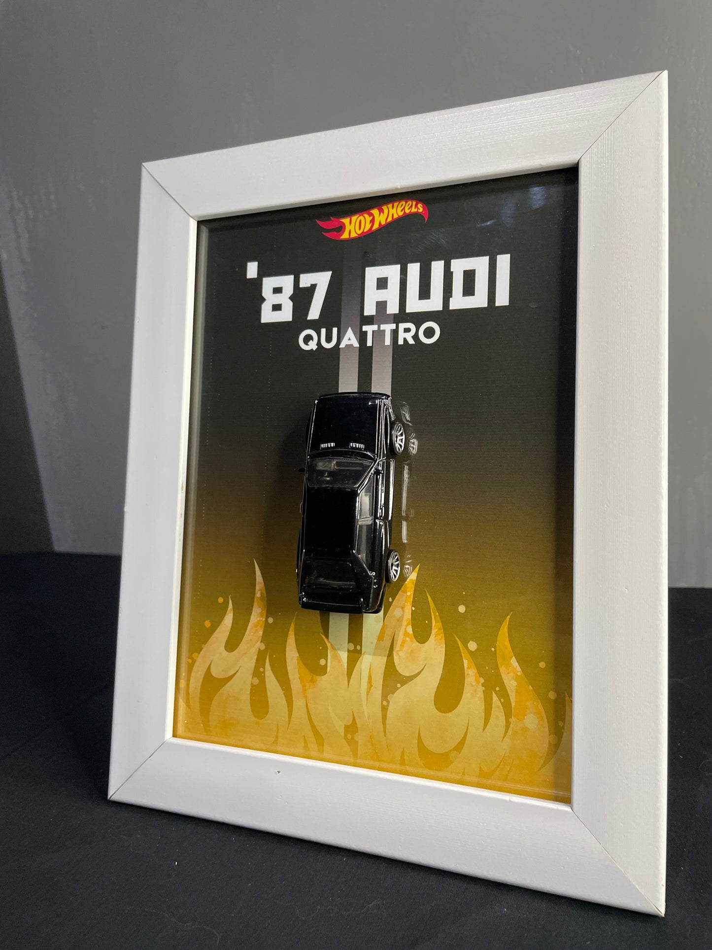 '87 AUDI Quattro - Hot Wheels | 3D Diecast Frame | Cars Wall Art