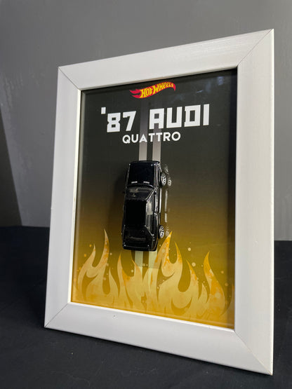 '87 AUDI Quattro - Hot Wheels | 3D Diecast Frame | Cars Wall Art