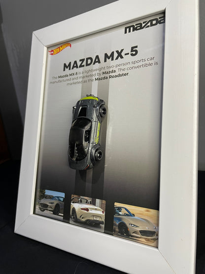 Mazda MX-5 - Hot Wheels | 3D Diecast Frame | Cars Wall Art