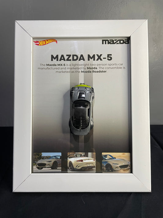 Mazda MX-5 - Hot Wheels | 3D Diecast Frame | Cars Wall Art