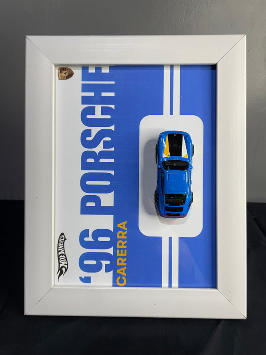 '96 Porsche Carerra - Hot Wheels | 3D Diecast Frame | Cars Wall Art