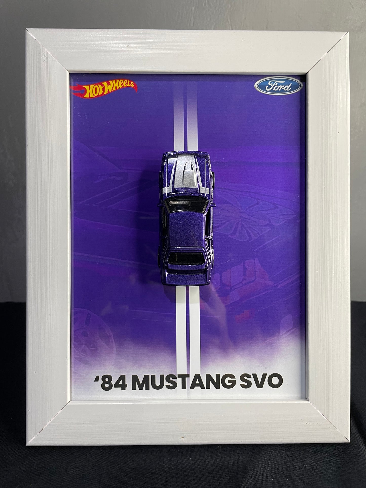 '84 Mustang SVO - Hot Wheels | 3D Diecast Frame | Cars Wall Art