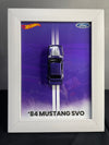 '84 Mustang SVO - Hot Wheels | 3D Diecast Frame | Cars Wall Art