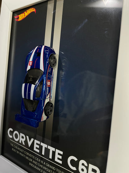 Corvette C6R - Hot Wheels | 3D Diecast Frame | Cars Wall Art
