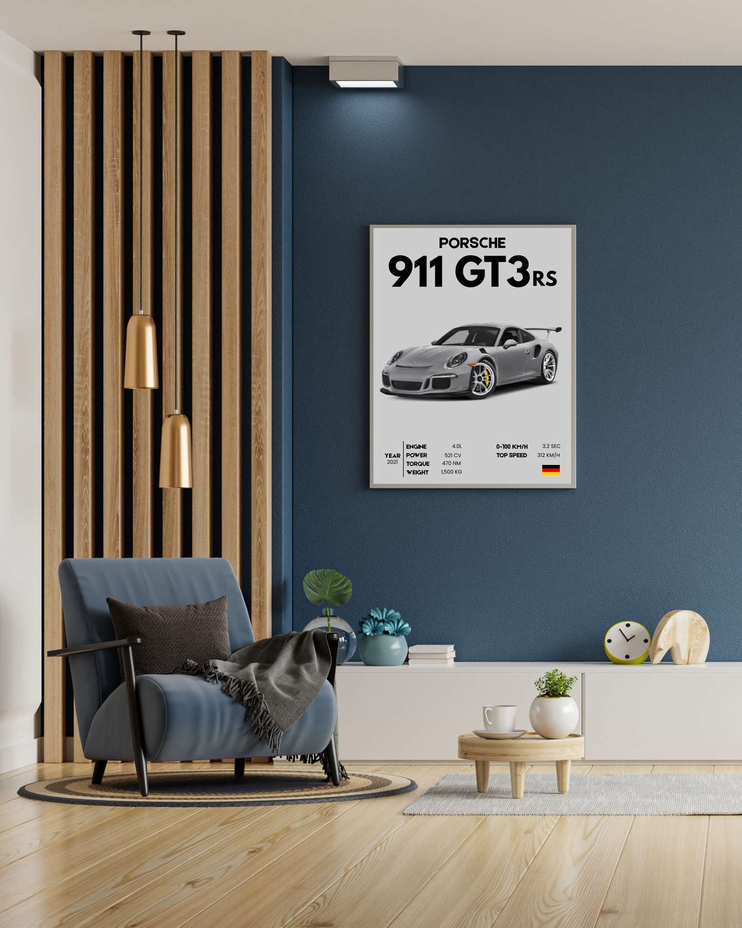 Porsche 911 GT3 RS | With Specs | Cars Wall Art