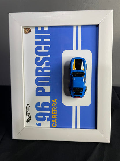 '96 Porsche Carerra - Hot Wheels | 3D Diecast Frame | Cars Wall Art