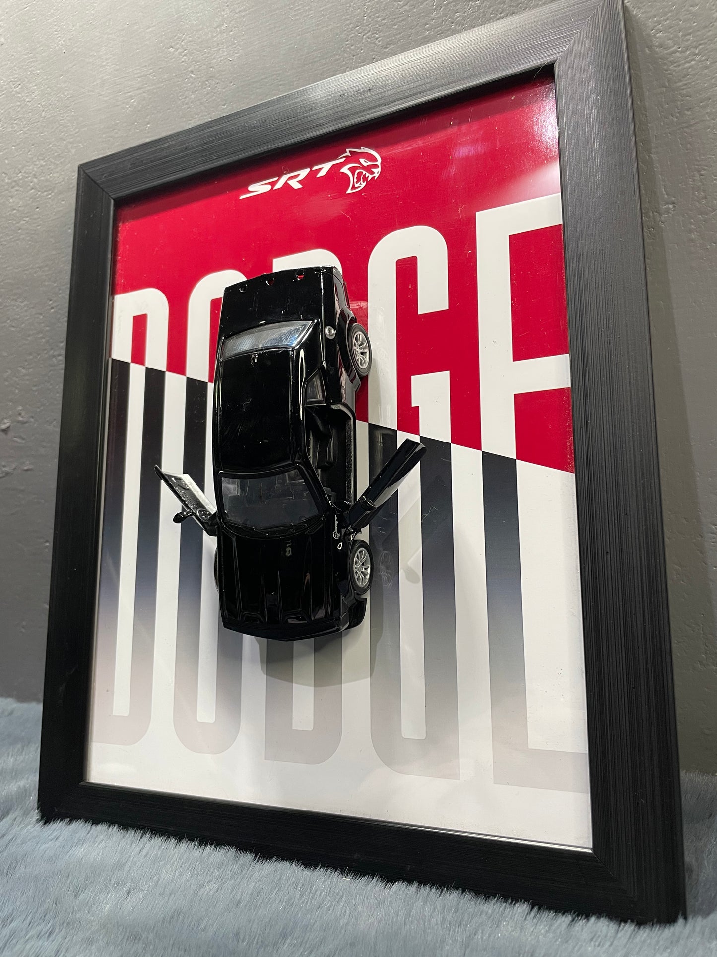 Dodge Challenger SRT | Kinsmart Licensed Model - Car Scale 1:36 | 3D Diecast Frame | Cars Wall Art