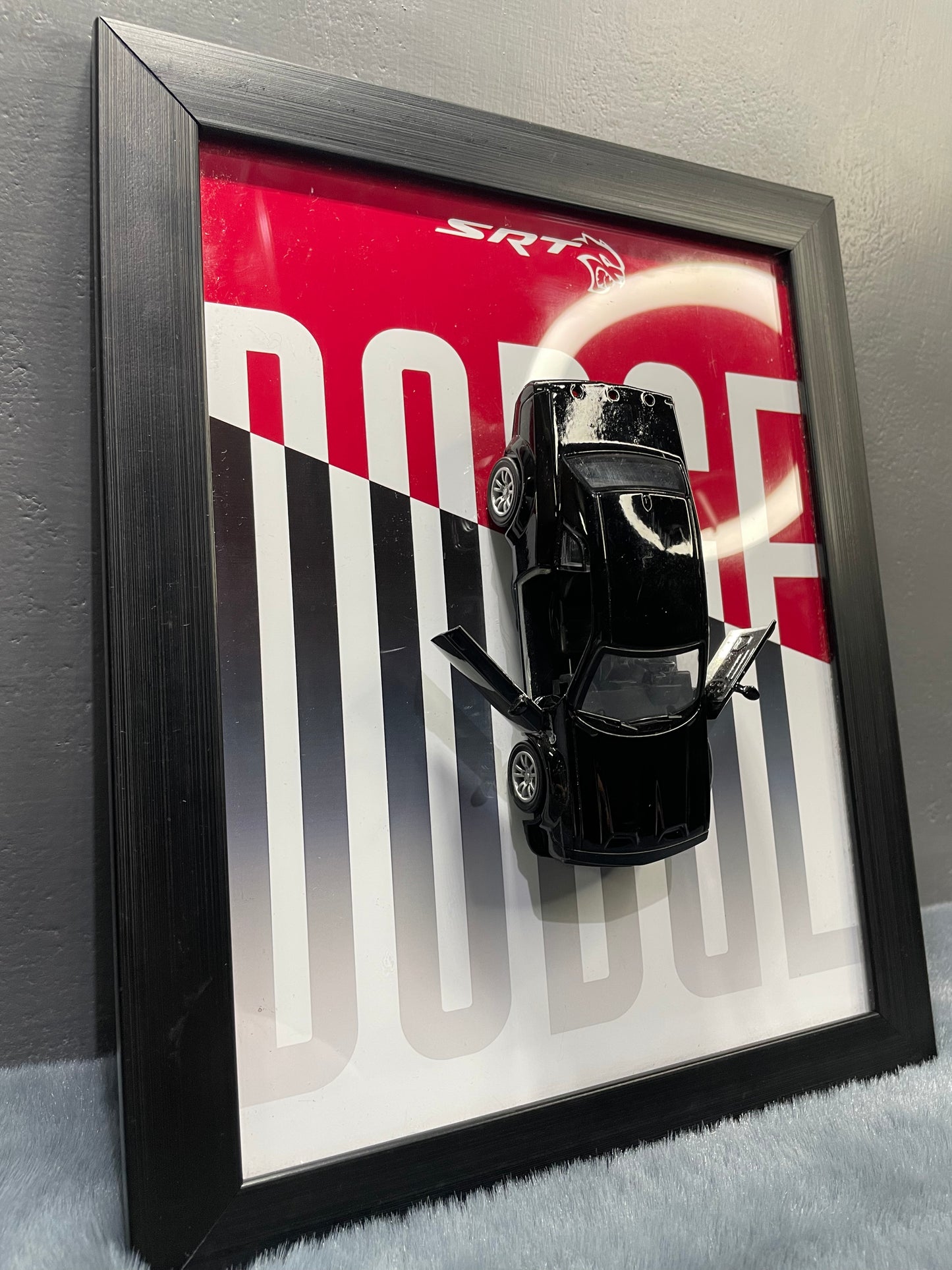Dodge Challenger SRT | Kinsmart Licensed Model - Car Scale 1:36 | 3D Diecast Frame | Cars Wall Art