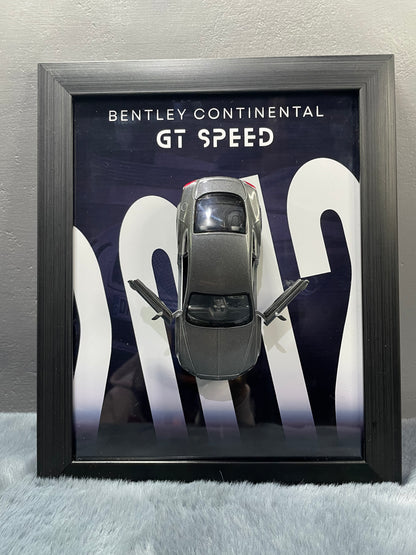 Bentley Continental GT Speed | Kinsmart Licensed Model - Car Scale 1:36 | 3D Diecast Frame | Cars Wall Art