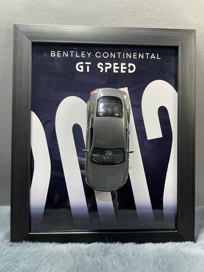 Bentley Continental GT Speed | Kinsmart Licensed Model - Car Scale 1:36 | 3D Diecast Frame | Cars Wall Art