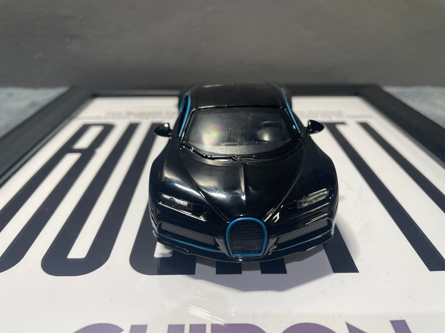 Bugatti Chiron | Kinsmart Licensed Model - Car Scale 1:36 | 3D Diecast Frame | Cars Wall Art
