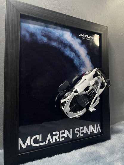 McLaren Senna | Kinsmart Licensed Model - Car Scale 1:36 | 3D Diecast Frame | Cars Wall Art