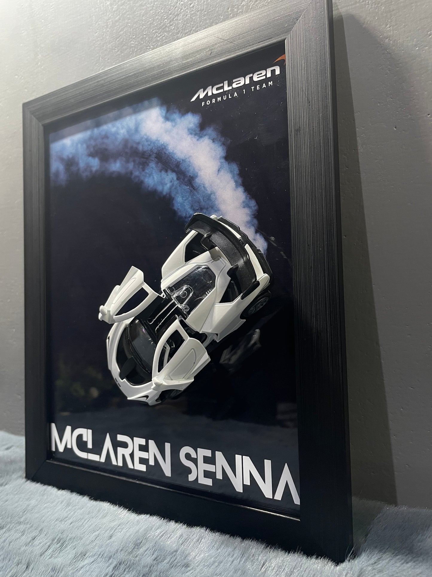McLaren Senna | Kinsmart Licensed Model - Car Scale 1:36 | 3D Diecast Frame | Cars Wall Art