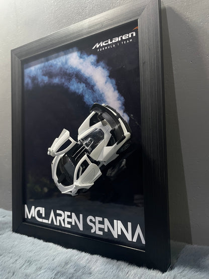 McLaren Senna | Kinsmart Licensed Model - Car Scale 1:36 | 3D Diecast Frame | Cars Wall Art