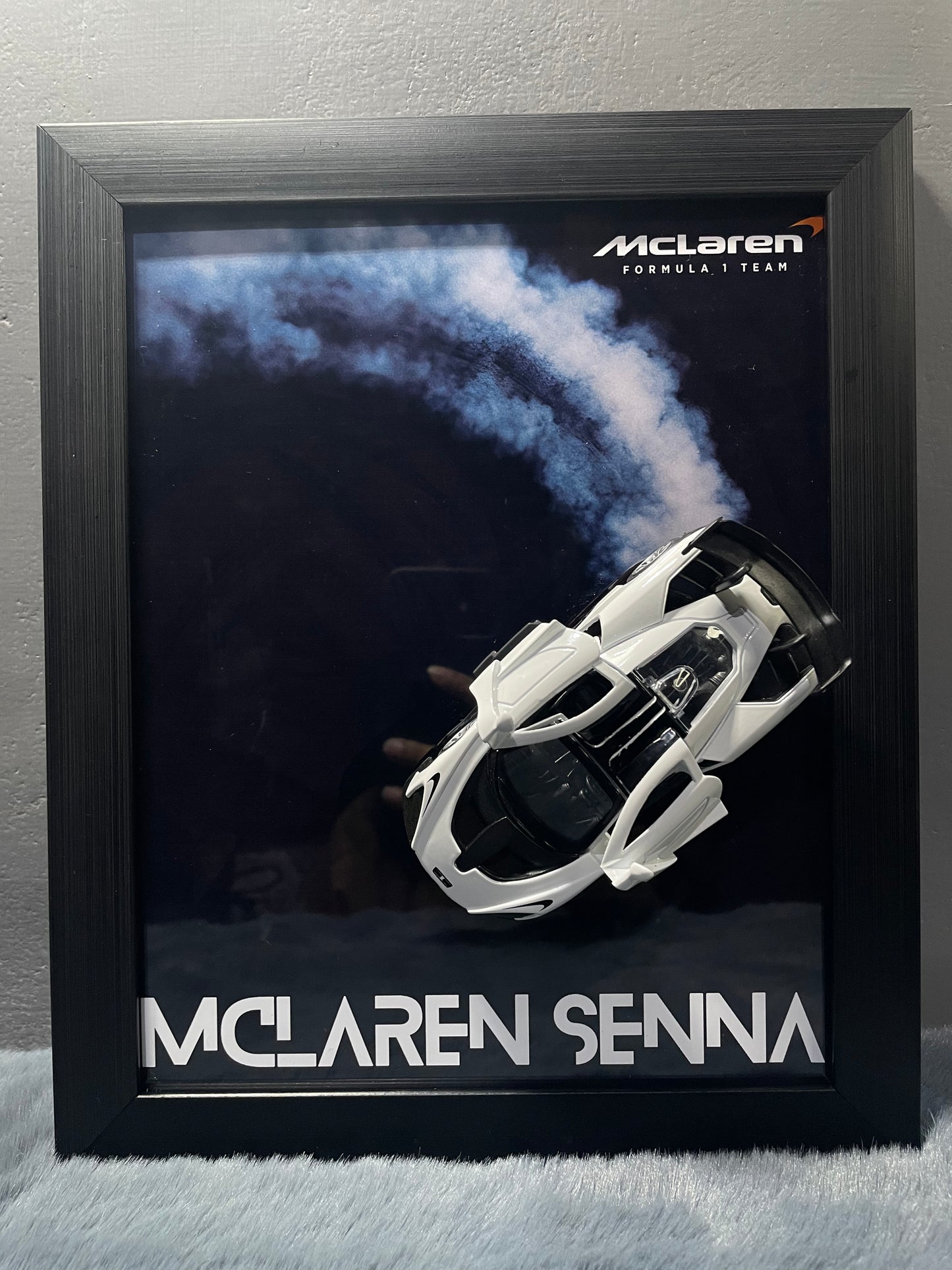 McLaren Senna | Kinsmart Licensed Model - Car Scale 1:36 | 3D Diecast Frame | Cars Wall Art
