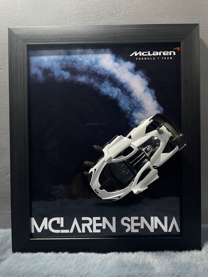 McLaren Senna | Kinsmart Licensed Model - Car Scale 1:36 | 3D Diecast Frame | Cars Wall Art