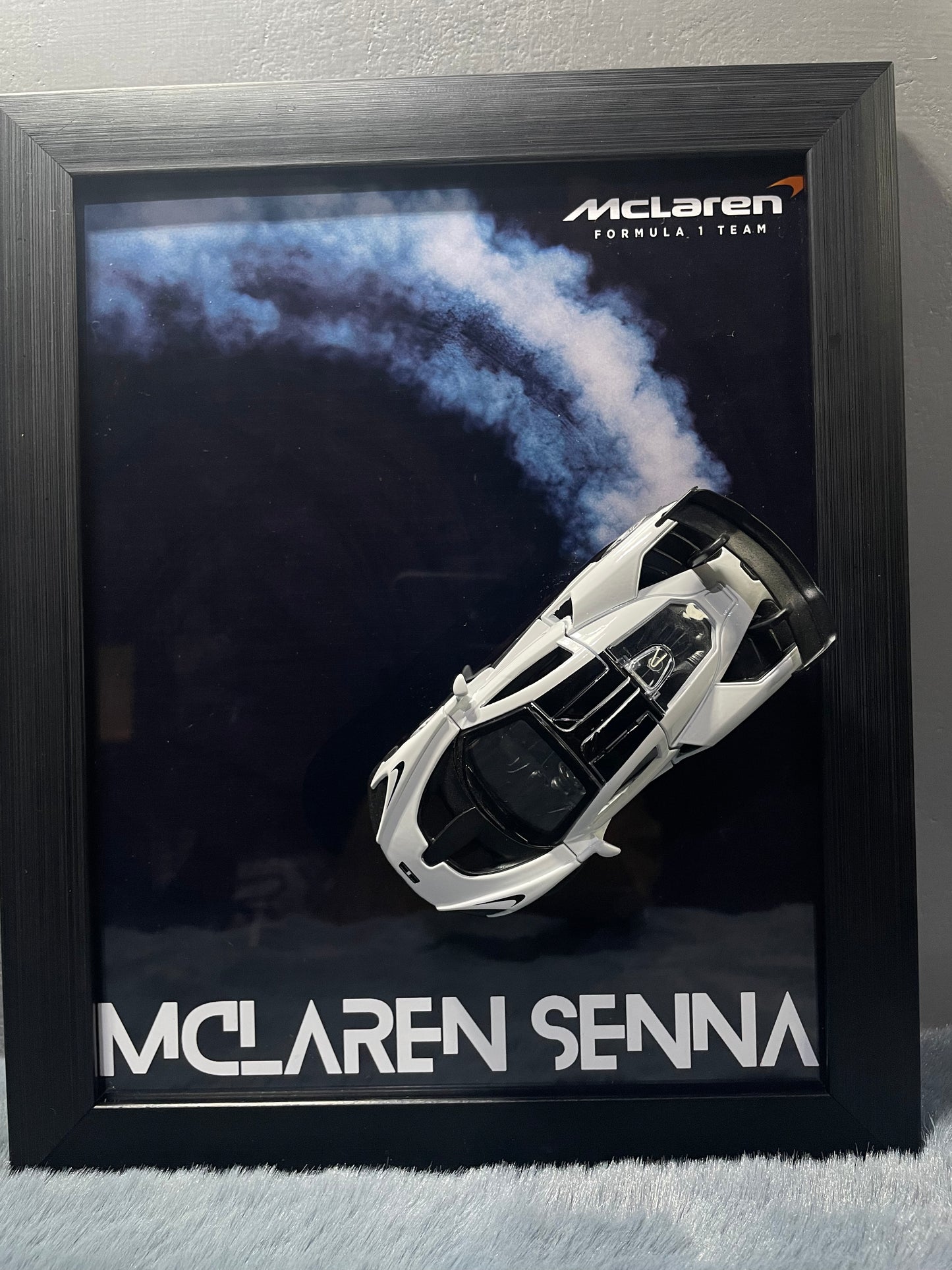 McLaren Senna | Kinsmart Licensed Model - Car Scale 1:36 | 3D Diecast Frame | Cars Wall Art