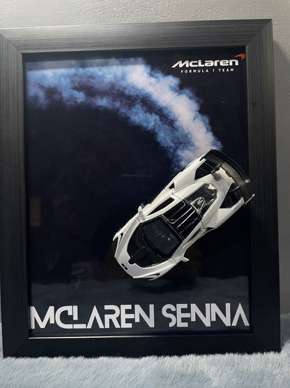 McLaren Senna | Kinsmart Licensed Model - Car Scale 1:36 | 3D Diecast Frame | Cars Wall Art