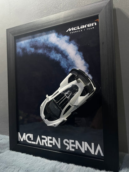 McLaren Senna | Kinsmart Licensed Model - Car Scale 1:36 | 3D Diecast Frame | Cars Wall Art
