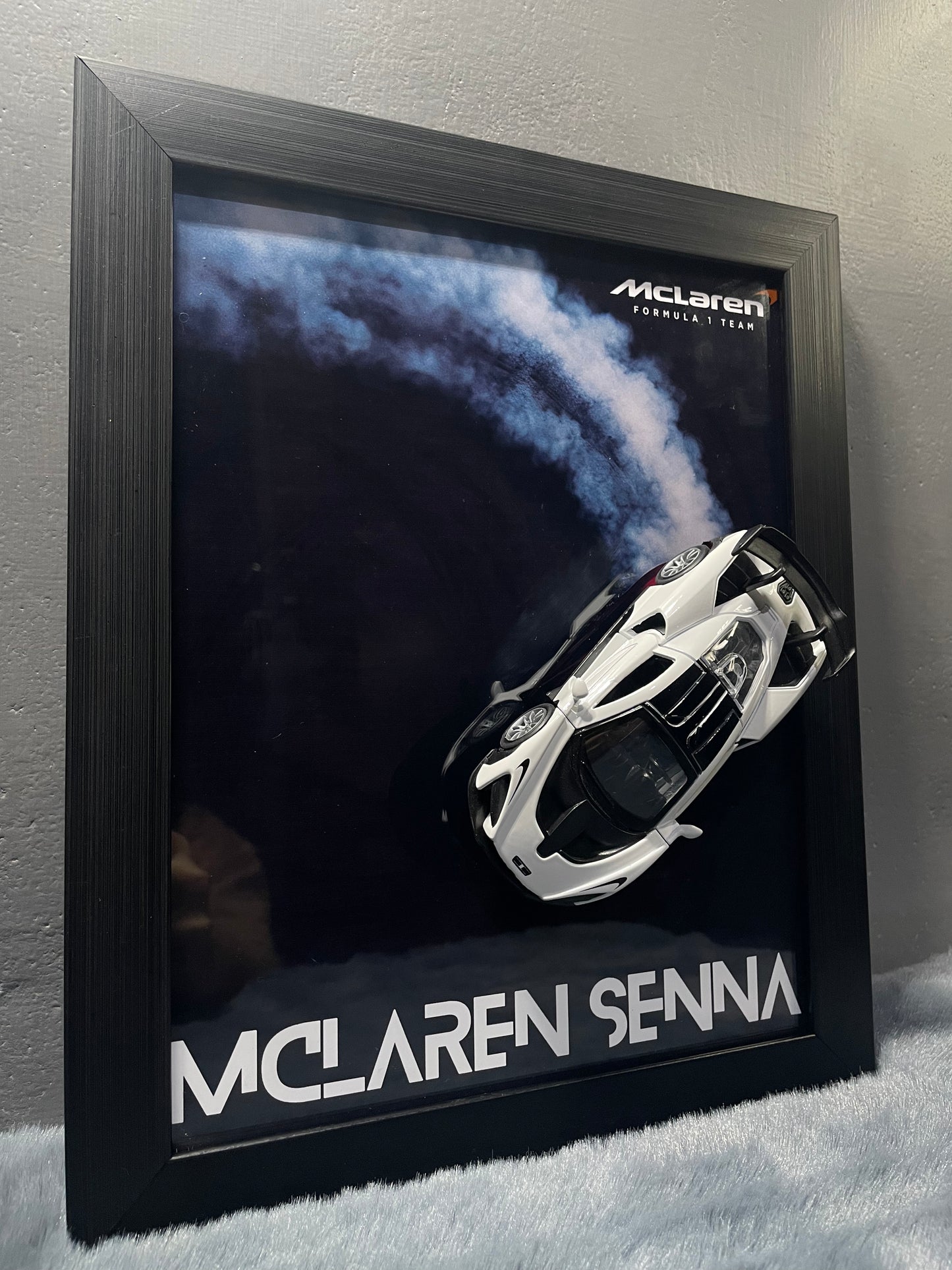 McLaren Senna | Kinsmart Licensed Model - Car Scale 1:36 | 3D Diecast Frame | Cars Wall Art