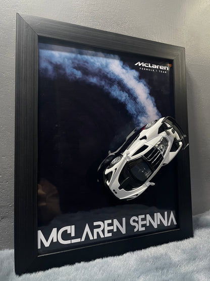 McLaren Senna | Kinsmart Licensed Model - Car Scale 1:36 | 3D Diecast Frame | Cars Wall Art